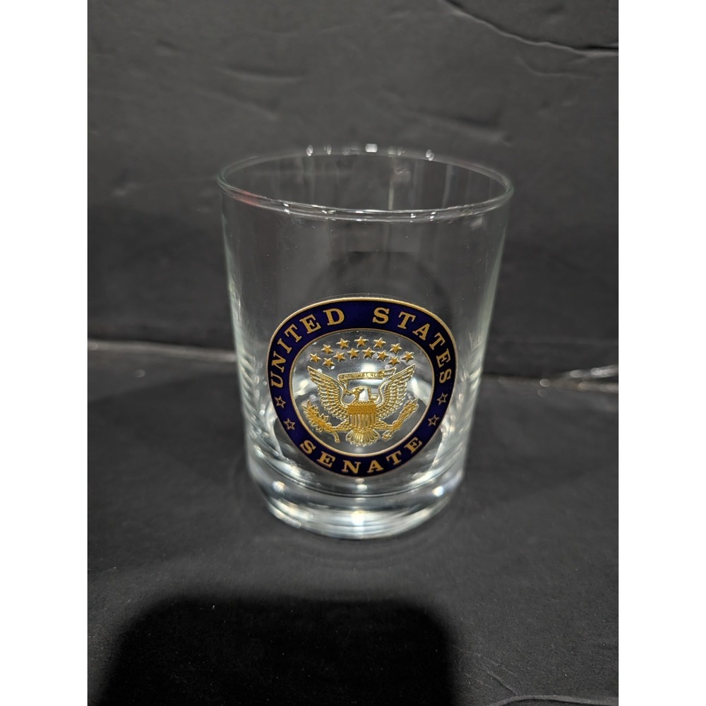 United States Senate Whiskey Rocks Old Fashioned Glass with Emblem